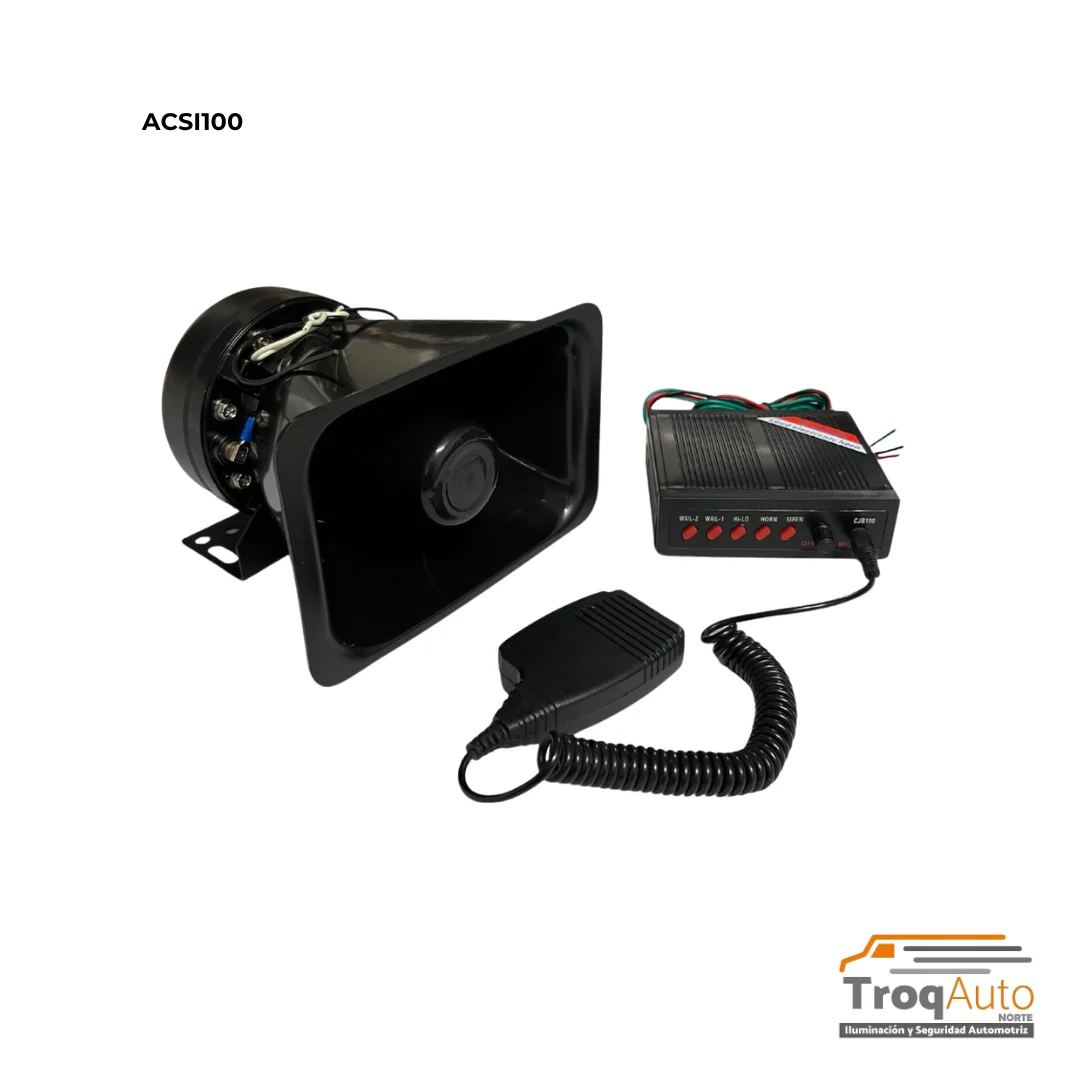 SIRENA PROFESIONAL CON ALTAVOZ 100 WATTS