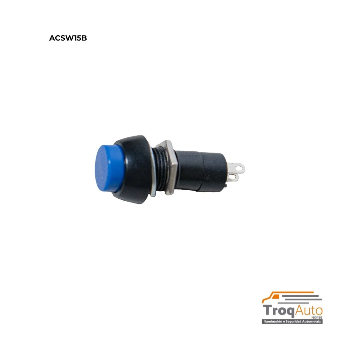 SWITCH TIPO BOTON AZUL PUSH GDE 1.8X3.4CM