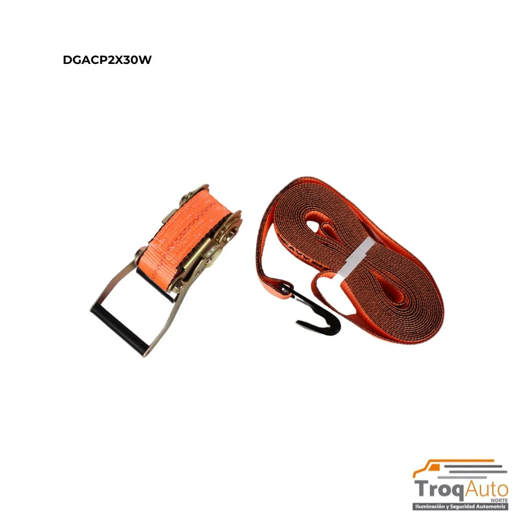 BANDA Y MATRACA 2"X30 GANCHO PLANO