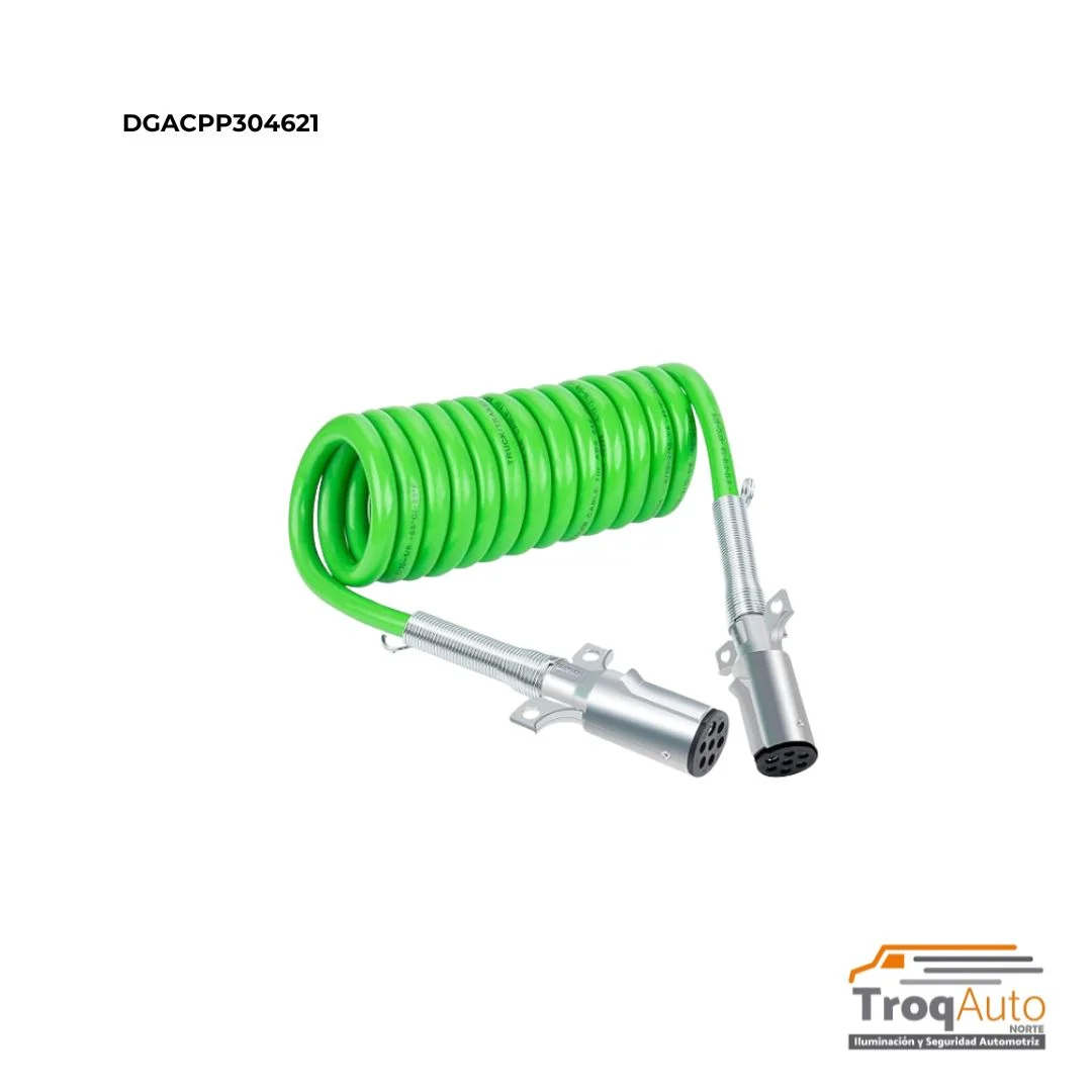 CABLE 7 LINEAS VERDE ABS CON MACHOS