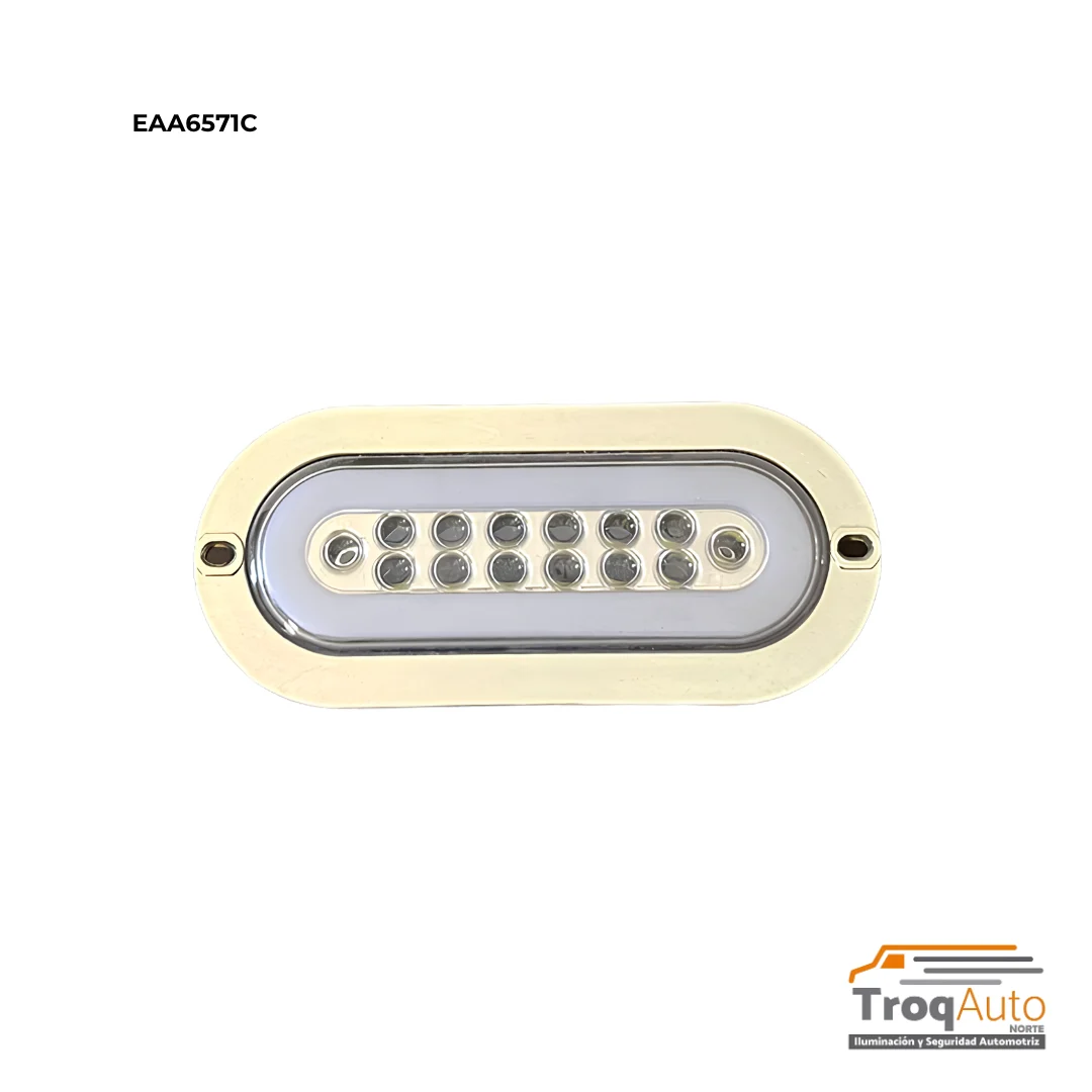 PLAFON OVALADO 27 LEDS BLANCO 12-24V ALTA-BAJA-ESTROBO