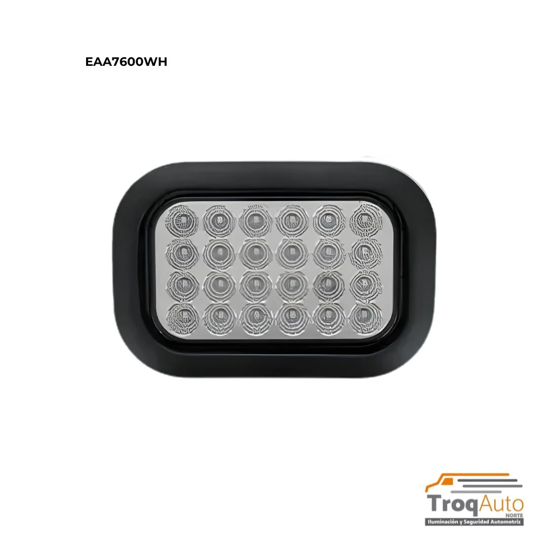 PLAFON CUADRADO CR 24 LEDS DE HULE NEGRO