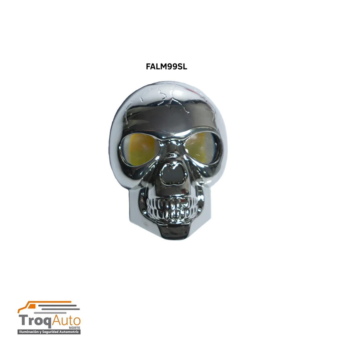 FARO DE LED CALAVERA PARA MOTOCICLETA / PLATA
