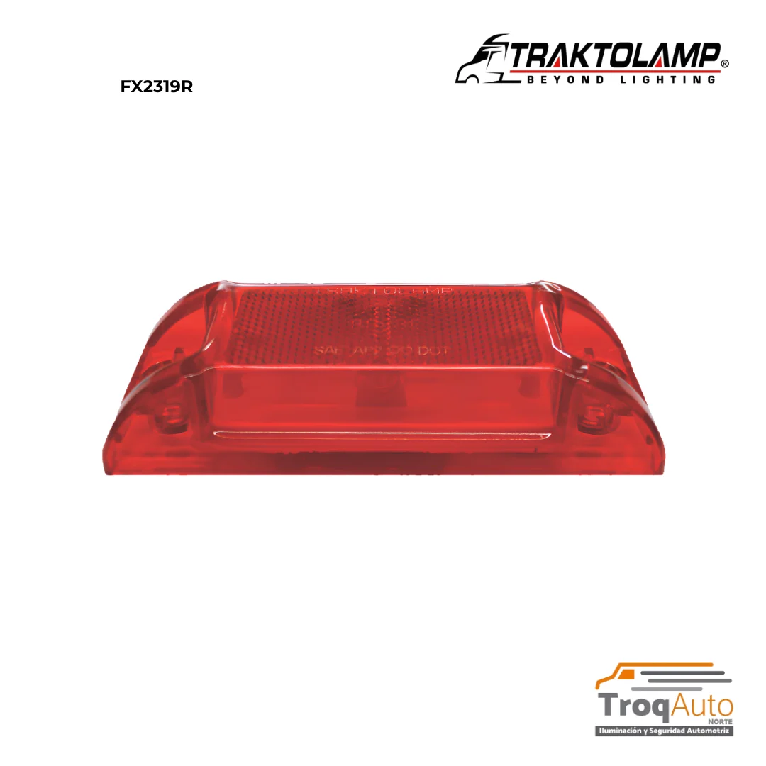 LAMPARA ROJA SELLADA RECTANGULAR