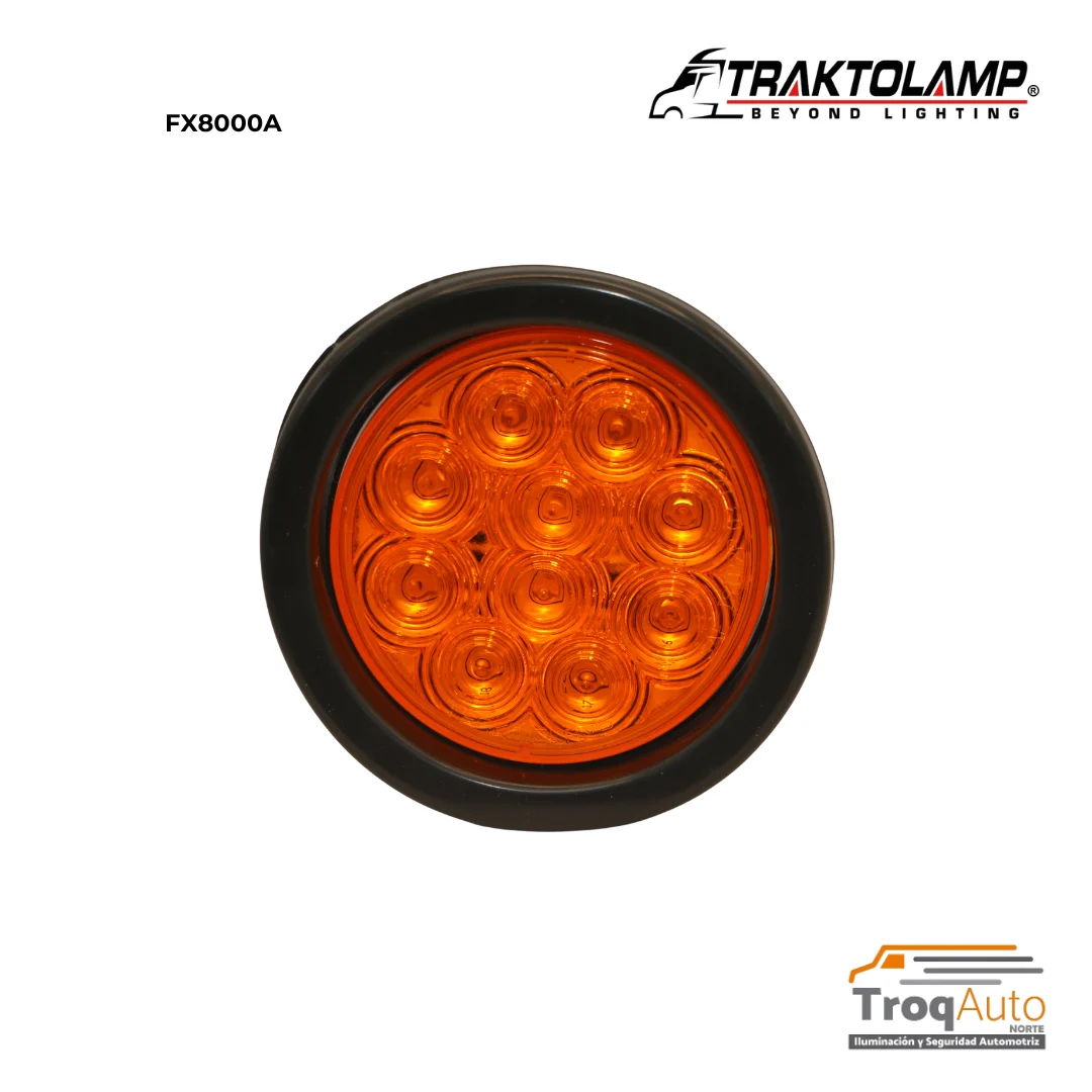 PLAFON 4" AMBAR 10 LEDS 12/24V C/GOMA