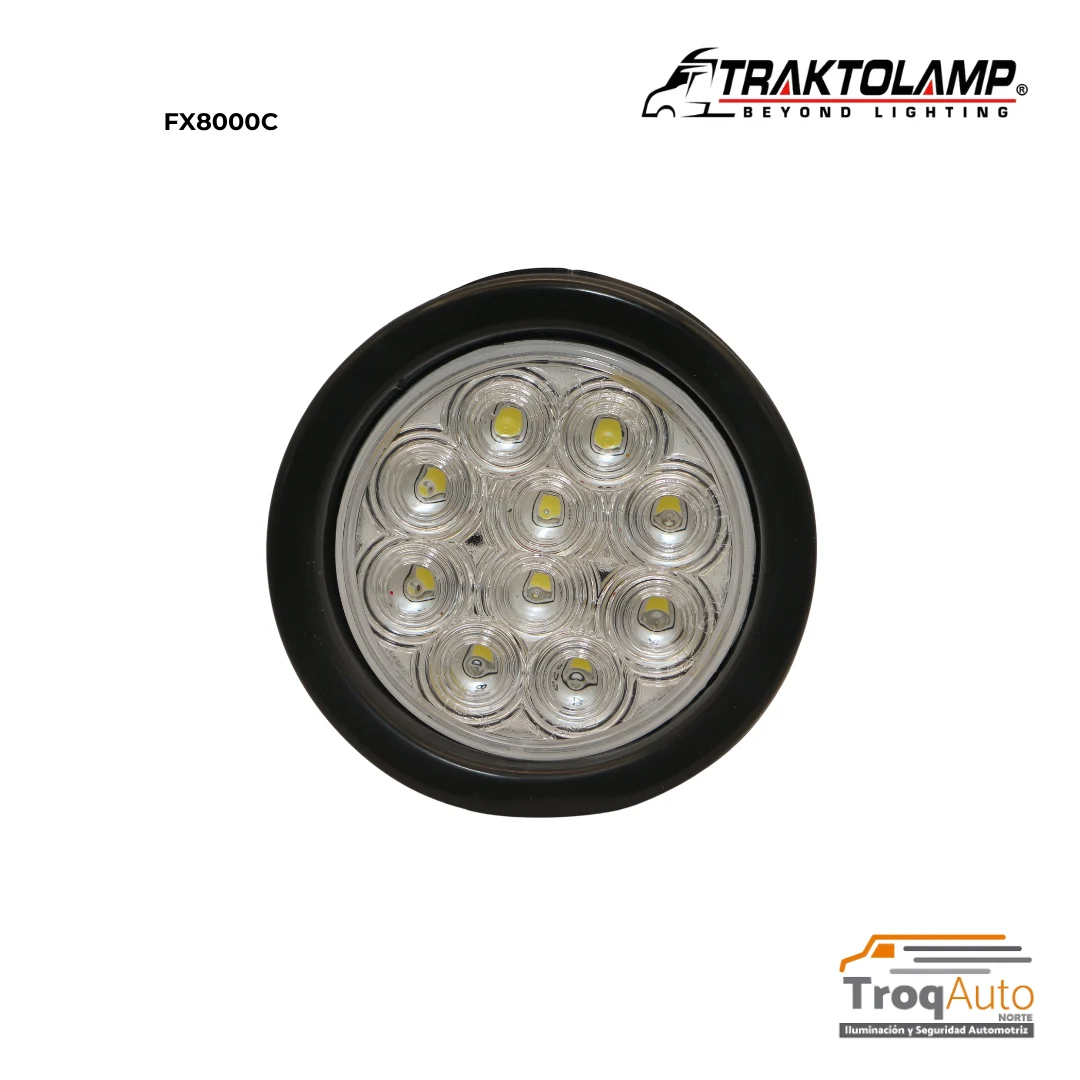 PLAFON 4" CRISTAL 10 LEDS 12/24V C/GOMA