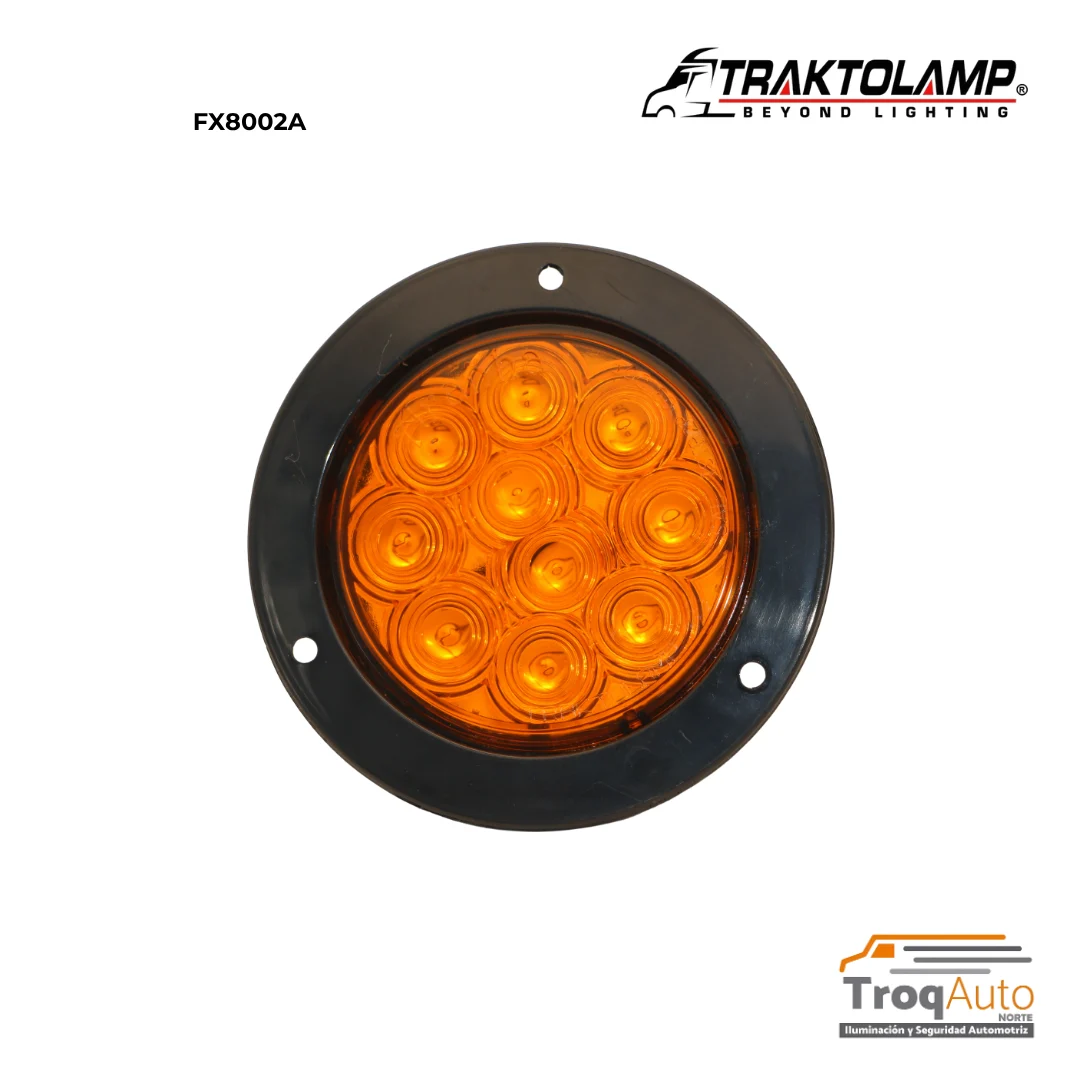 LAMPARA AMB 4" 10 LEDS C/SEGURO NEGRO 12/24V