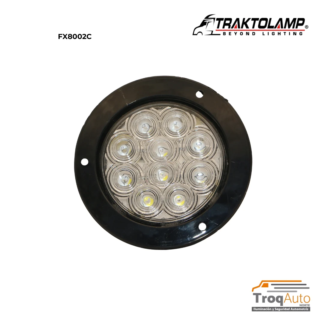 LAMPARA CR 4" 10 LEDS C/SEGURO NEGRO 12/24V