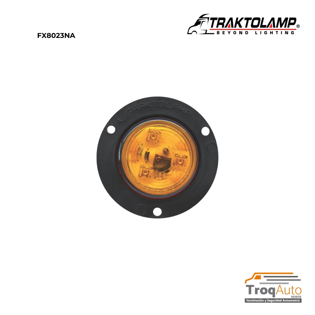PLAFON 2" 1/2 3 LEDS AMBAR C/BISEL PARA MONTAJE 12-24V