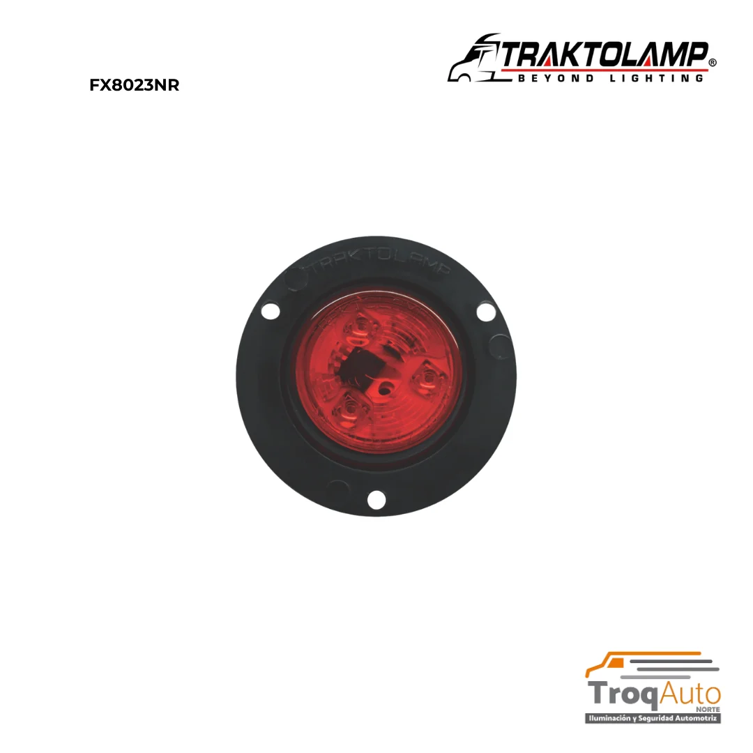 PLAFON 2" 1/2 3 LEDS ROJO C/BISEL PARA MONTAJE 12-24V