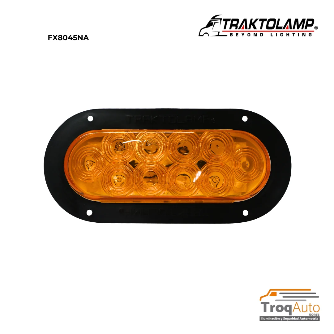 LAMPARA OVAL SELL 10 LED AMBAR P/REMACHAR 12-24V