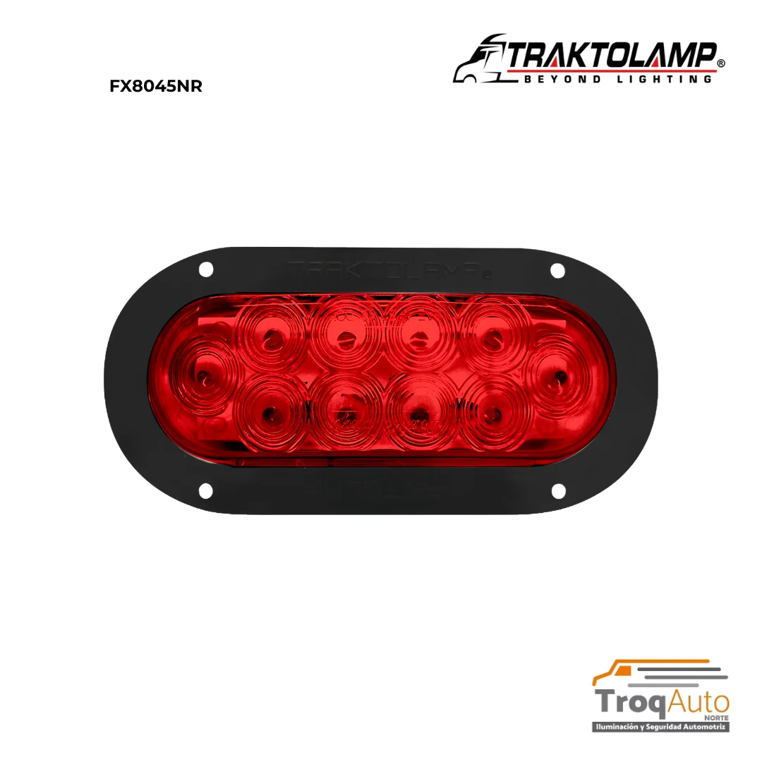 LAMPARA OVAL SELL 10 LED ROJO P/REMACHAR 12-24V