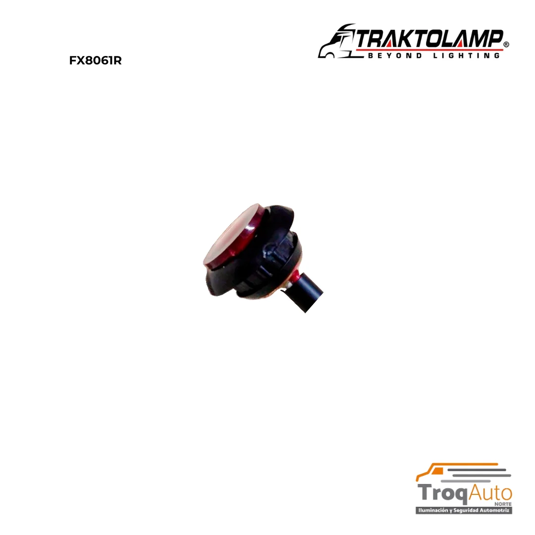 LAMPARA 3/4" SELLADA 1 LED (PLANO) ROJO 12-24V