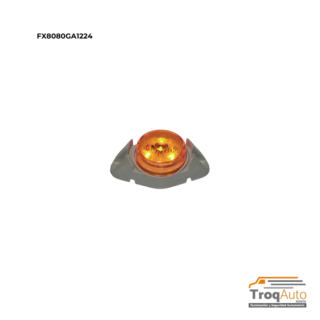 LAMPARA 2" 3 LEDS 12/24V CON BASE DE CLIP GIRO GRIS