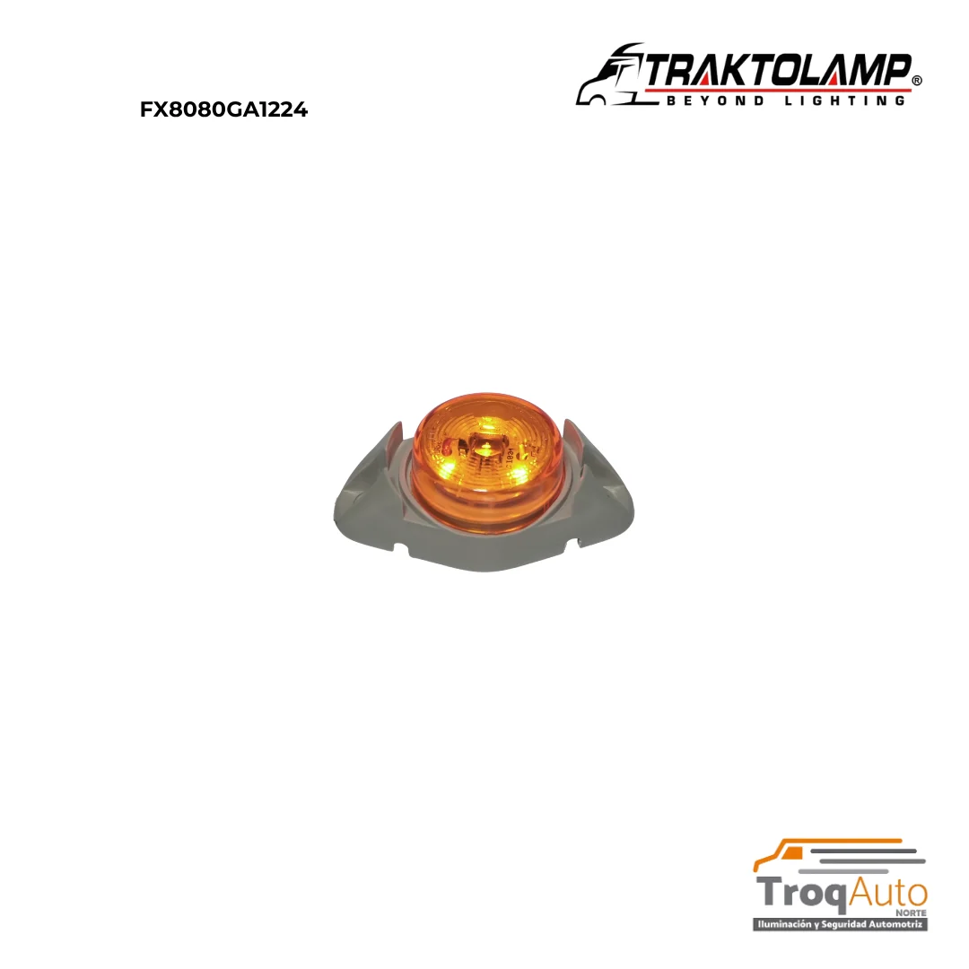 LAMPARA 2" 3 LEDS 12/24V CON BASE DE CLIP GIRO GRIS