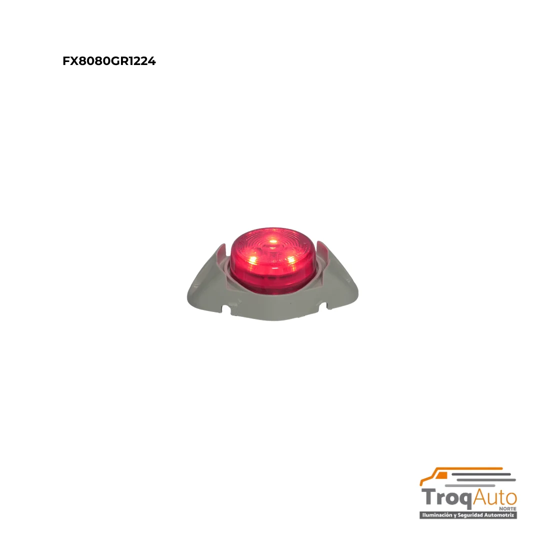 LAMPARA 2" 3 LEDS 12/24V CON BASE DE CLIP GIRO GRIS