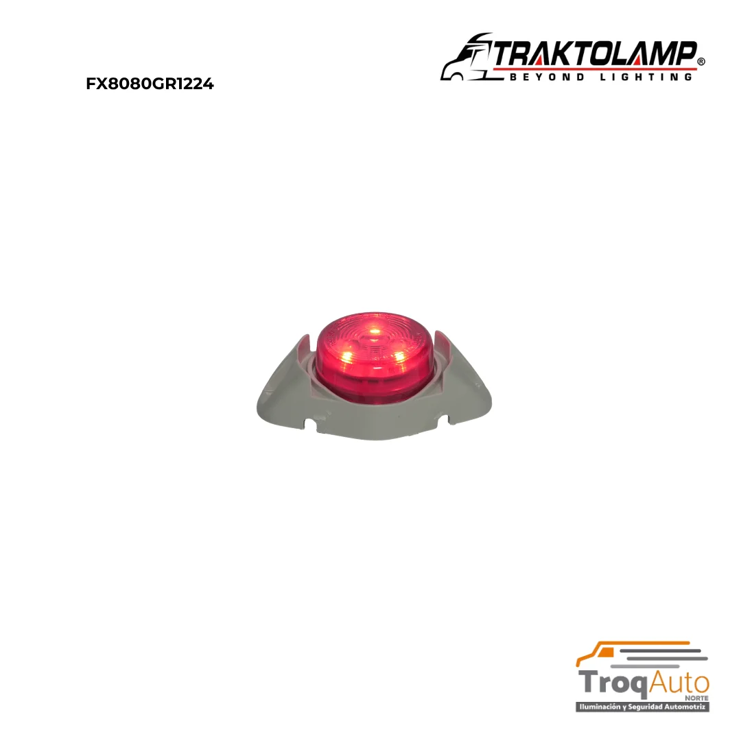 LAMPARA 2" 3 LEDS 12/24V CON BASE DE CLIP GIRO GRIS