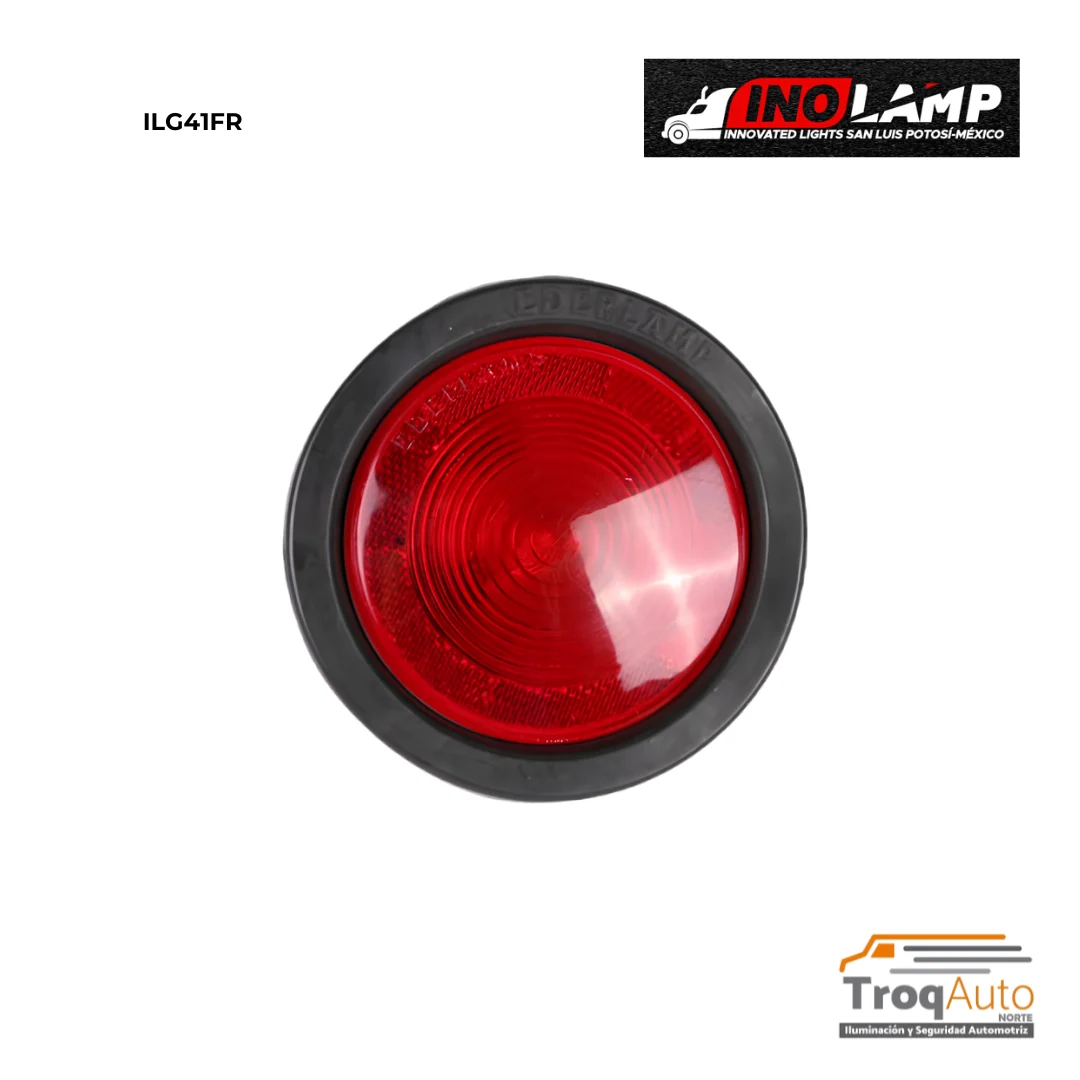LÁMPARA ROJA SELLADA 4″ MICA REFLEJANTE