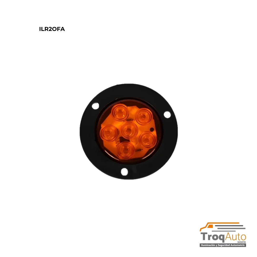 LAMPARA 2" 6 LEDS AMB FIJA BASE P/REMACHE C/CONECTOR 12-24V