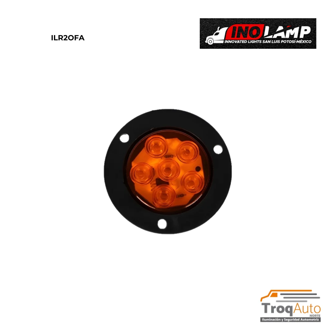 LAMPARA 2" 6 LEDS AMB FIJA BASE P/REMACHE C/CONECTOR 12-24V