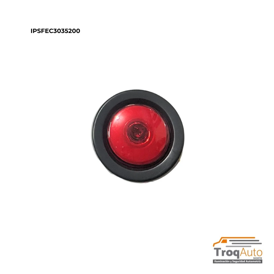 PLAFON 2" FIJO+ESTROBO LED-GEL ROJO GOMA