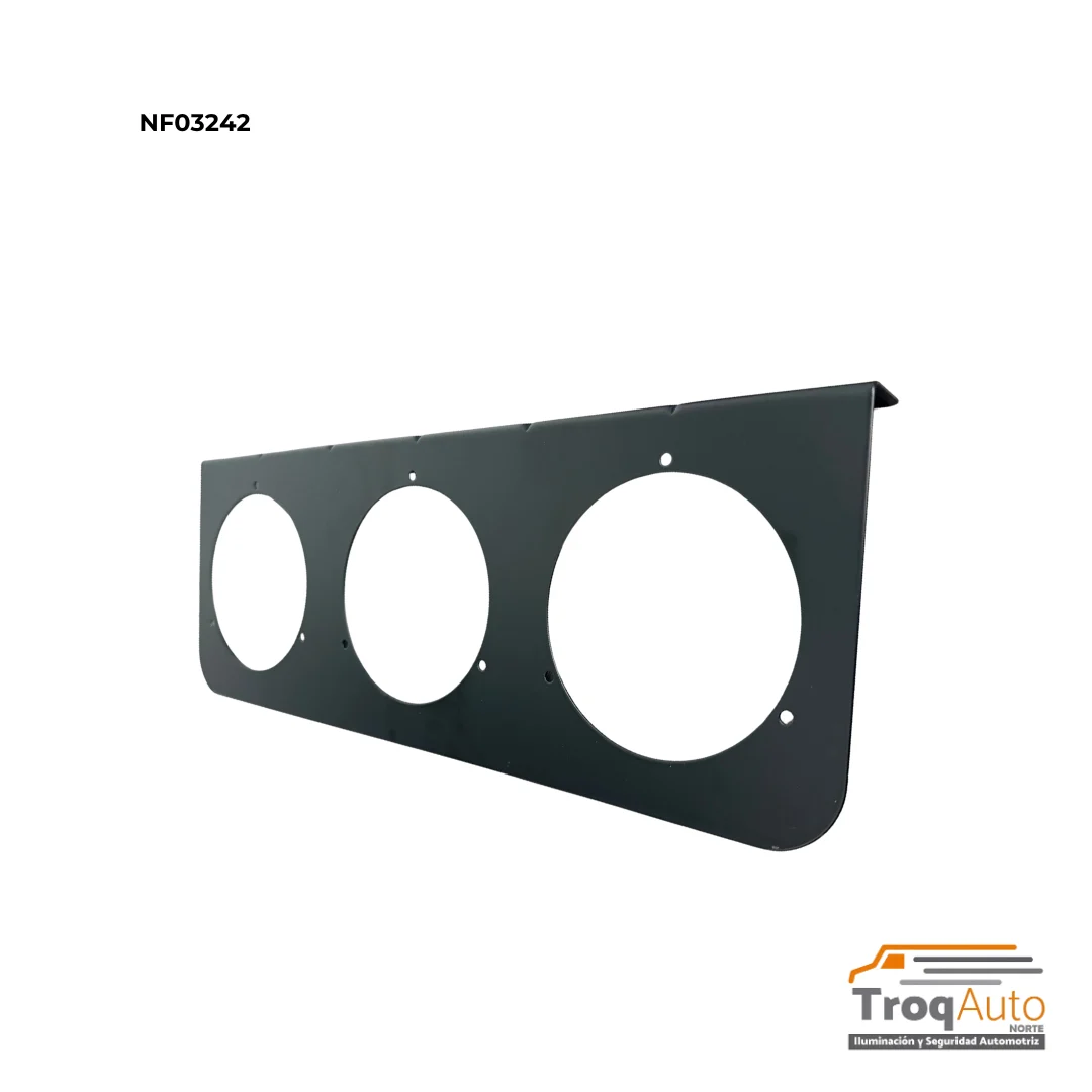 BASE REDONDA TRIPLE 4" DE ACERO NEGRO 45.8X16cm