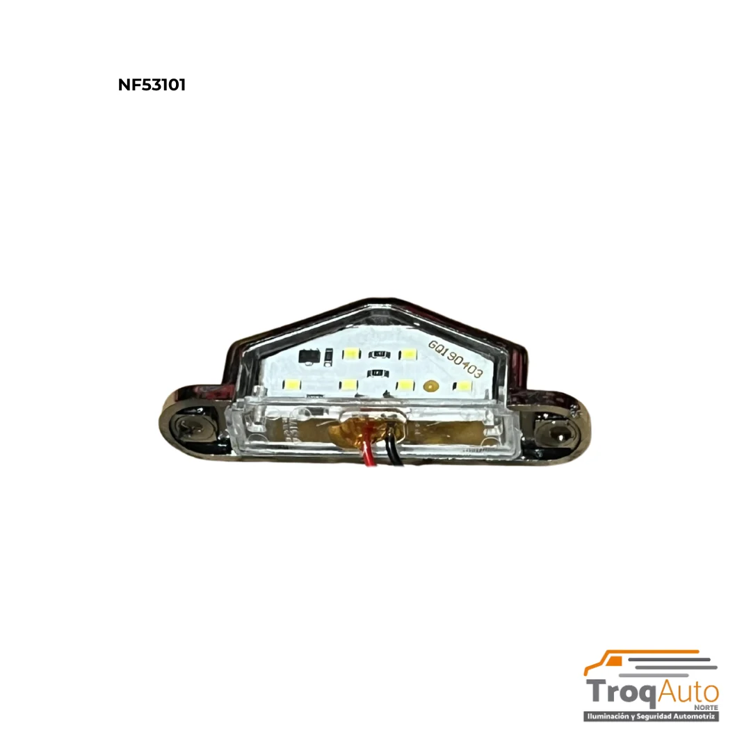 LUZ DE PLACA CROMADA UNIVERSAL 6 LEDS C