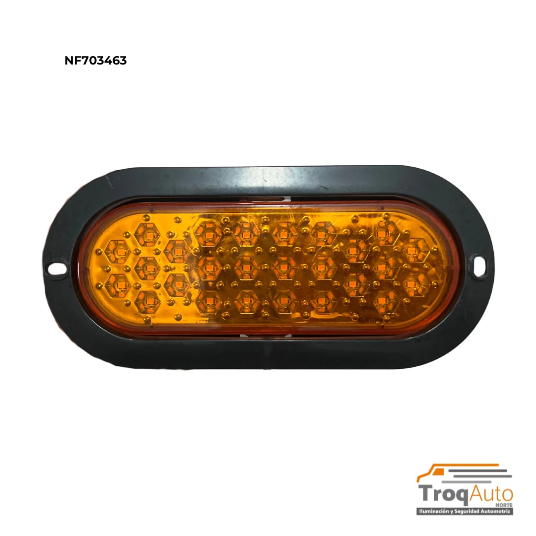 PLAFON OVALADO 26 LED P/REMACHAR 6.3" BISEL NEGRO AMBAR