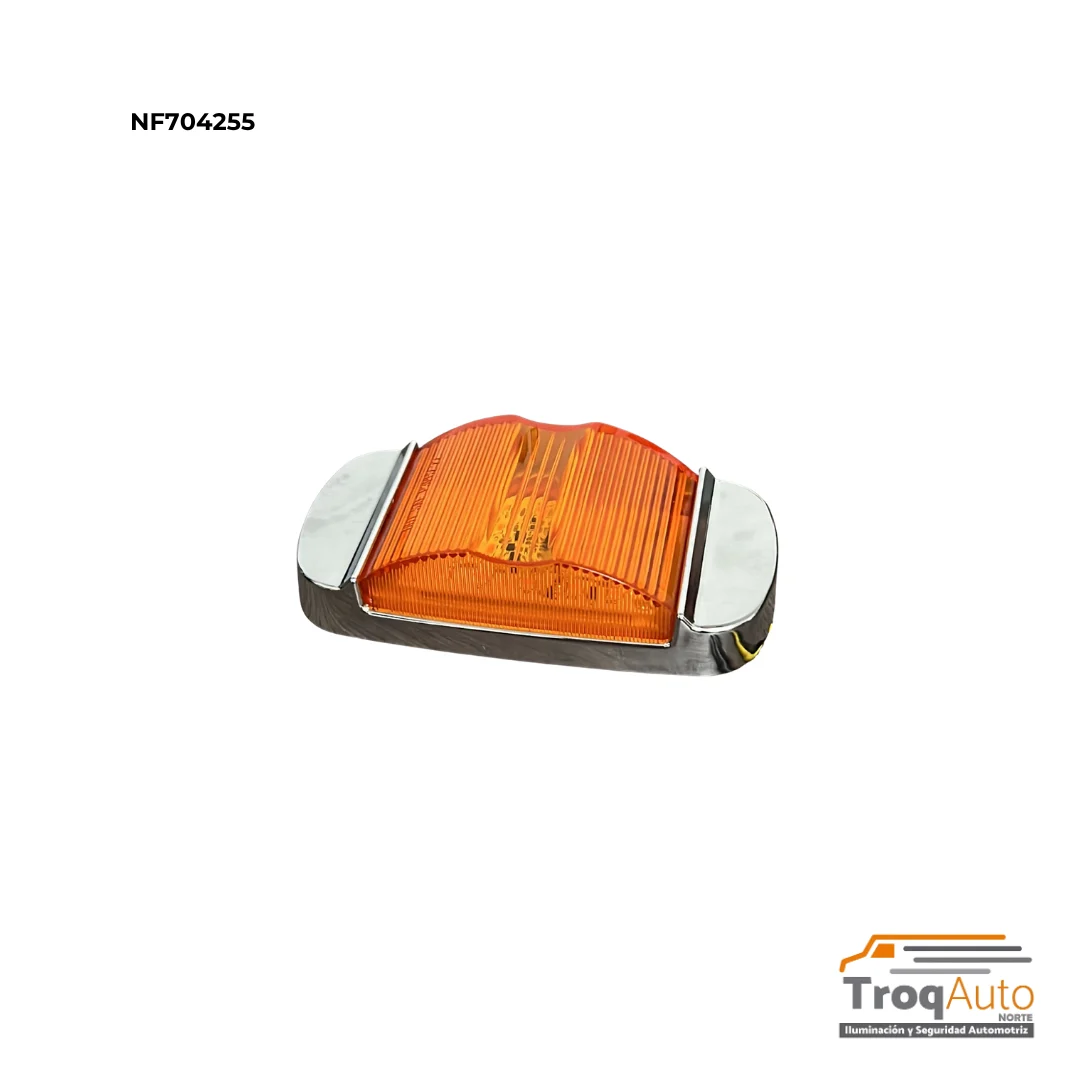 PLAFON T/TORTUGA C/BICEL CROMADO 18 LEDS AMBAR 12-24V A-B-E