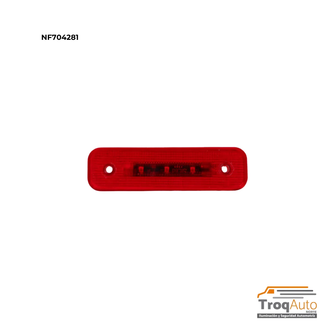 PLAFÓN LATERAL 6 LEDS ROJO 12V FIJO PLANO