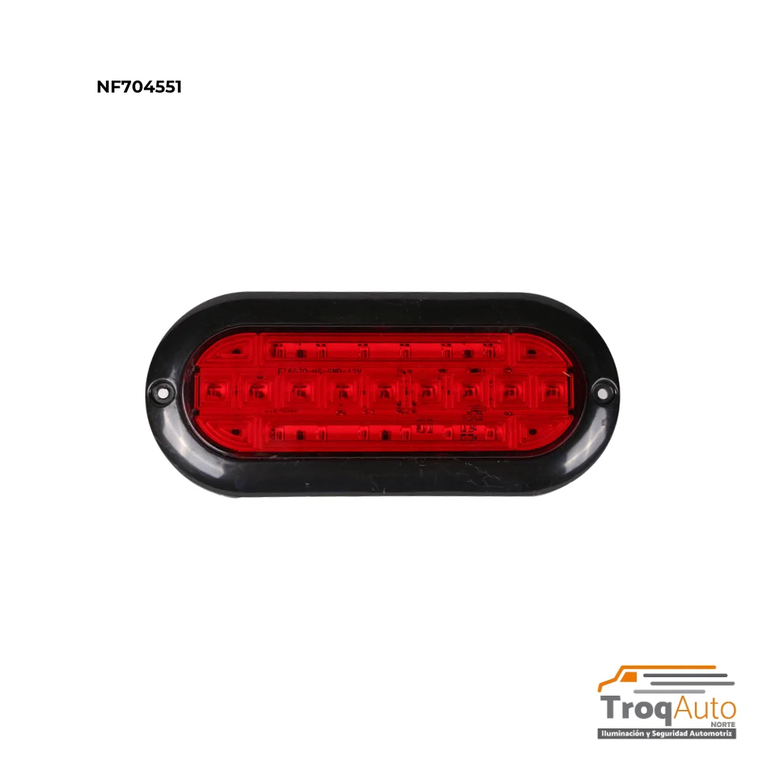 PLAFÓN OVALADO PLASMA 21 LED ROJO 12-24V