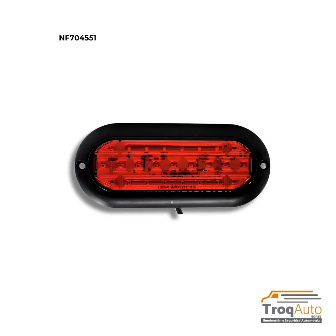 PLAFÓN OVALADO PLASMA 21 LED ROJO 12-24V