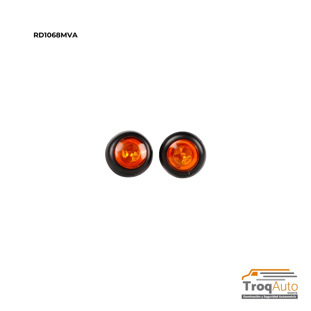 PLAFON MINIDONA 2 LED MULTIVOLTAJE 12-24V AMBAR