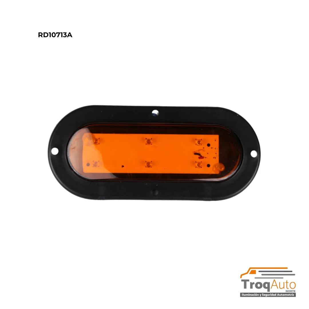 PLAFON OVALADO 6 LEDS AMBAR