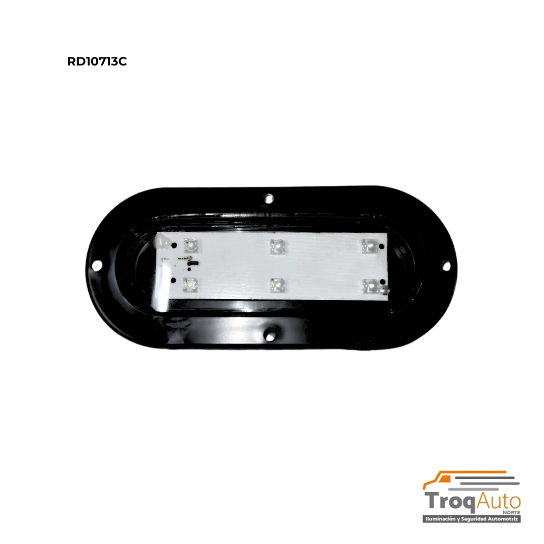 PLAFON OVALADO 6 LEDS CRISTAL