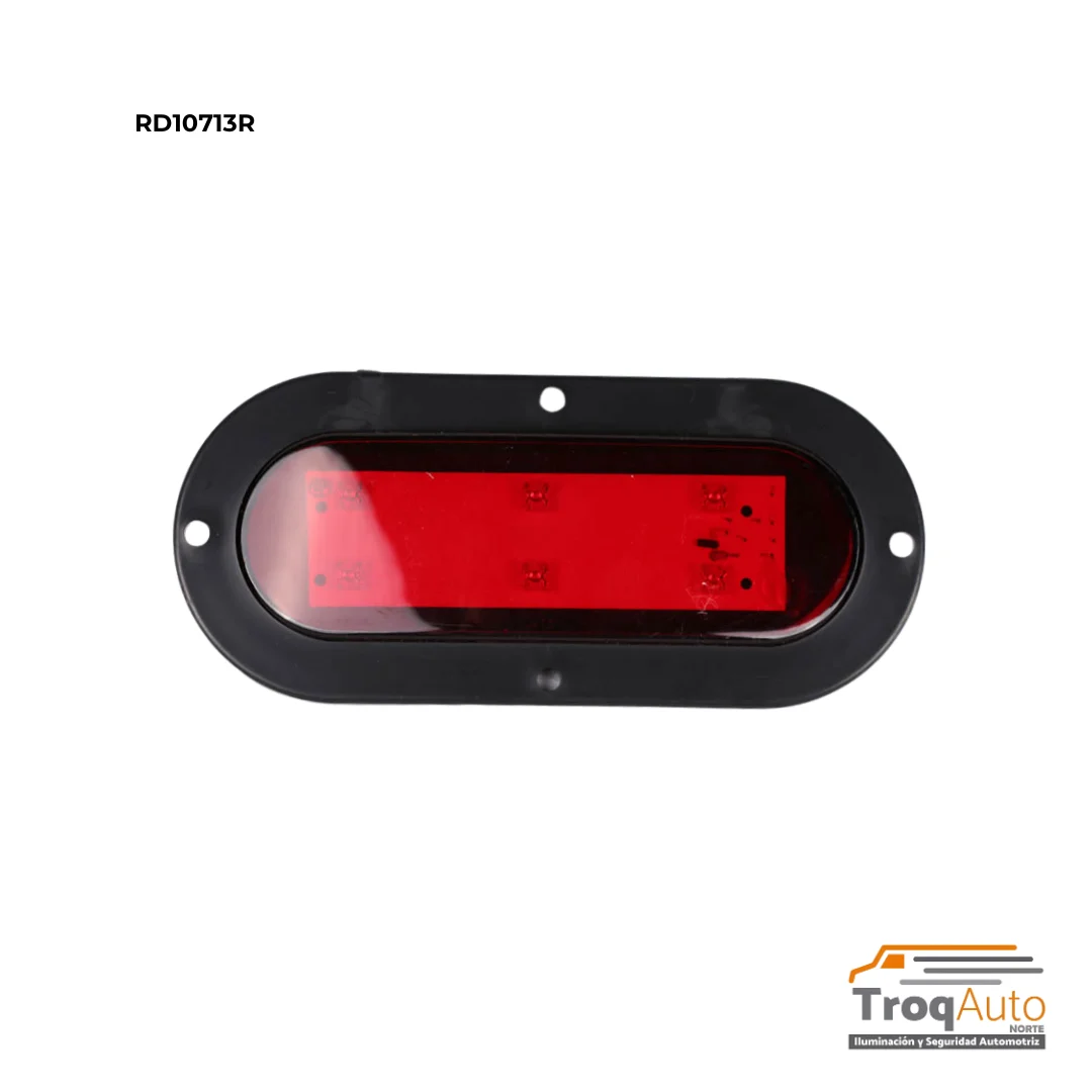 PLAFON OVALADO 6 LEDS ROJO