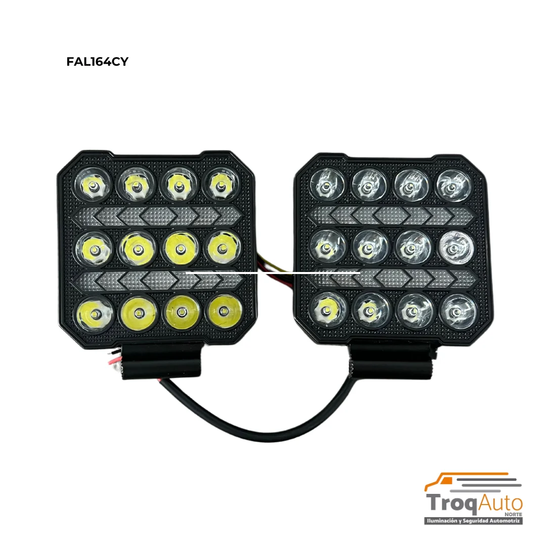JGO. FARO CUADRADO LED BLANCO-AMBAR