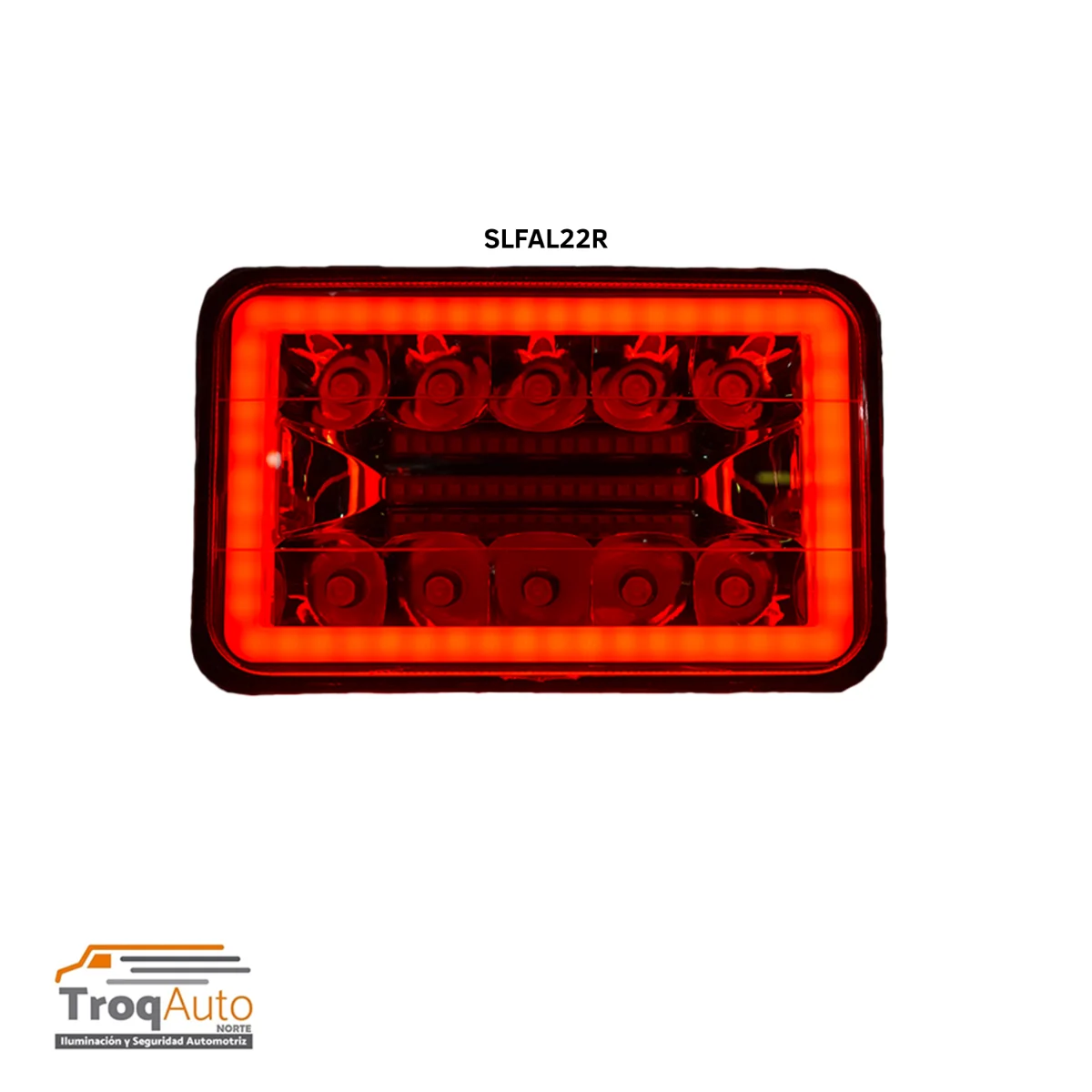 JGO. UNIDAD 5″ CONTORNO LED “GLO” / 12-24V ROJO
