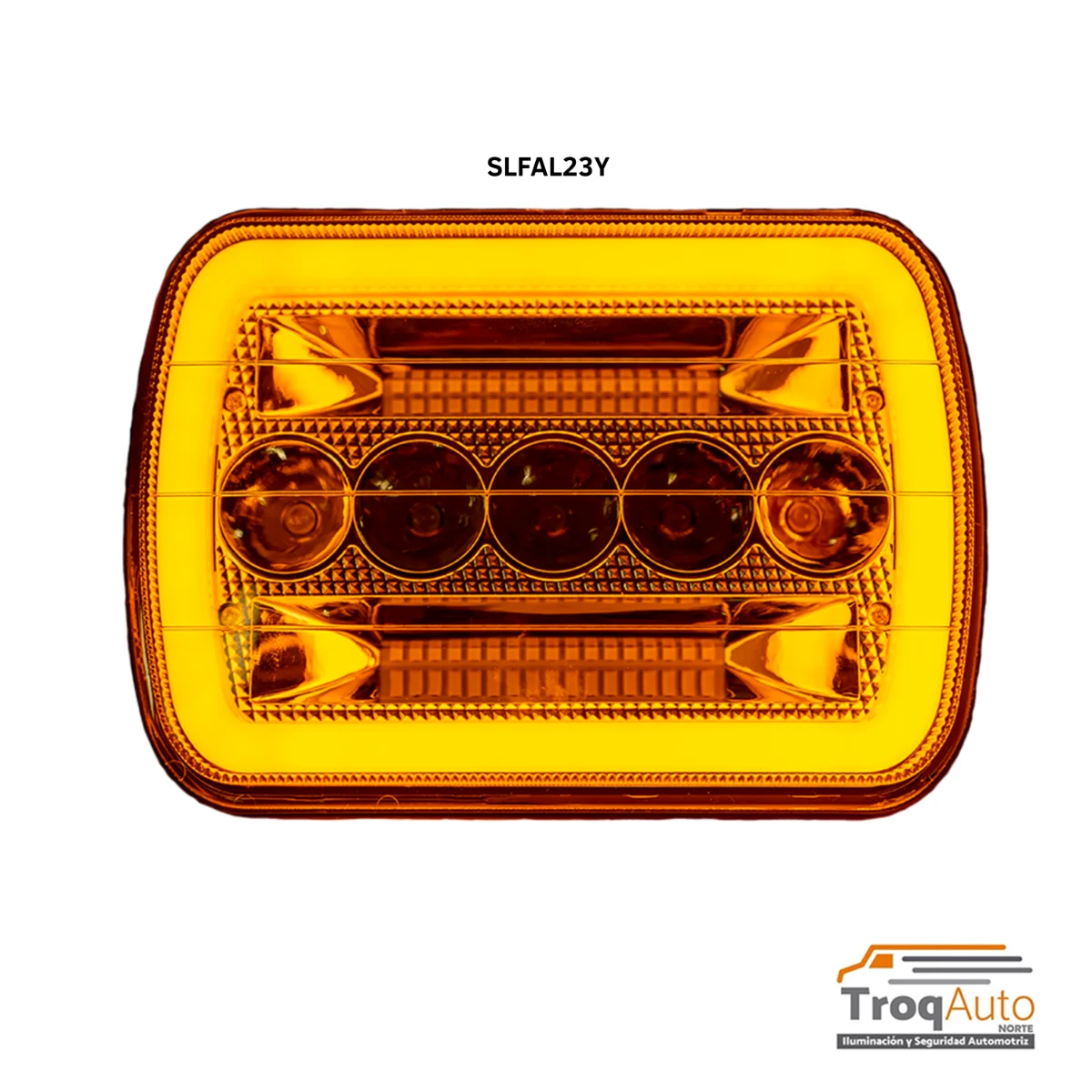 JGO. UNIDAD 7″ CONTORNO LED “GLO” / 12-24V AMARILLO