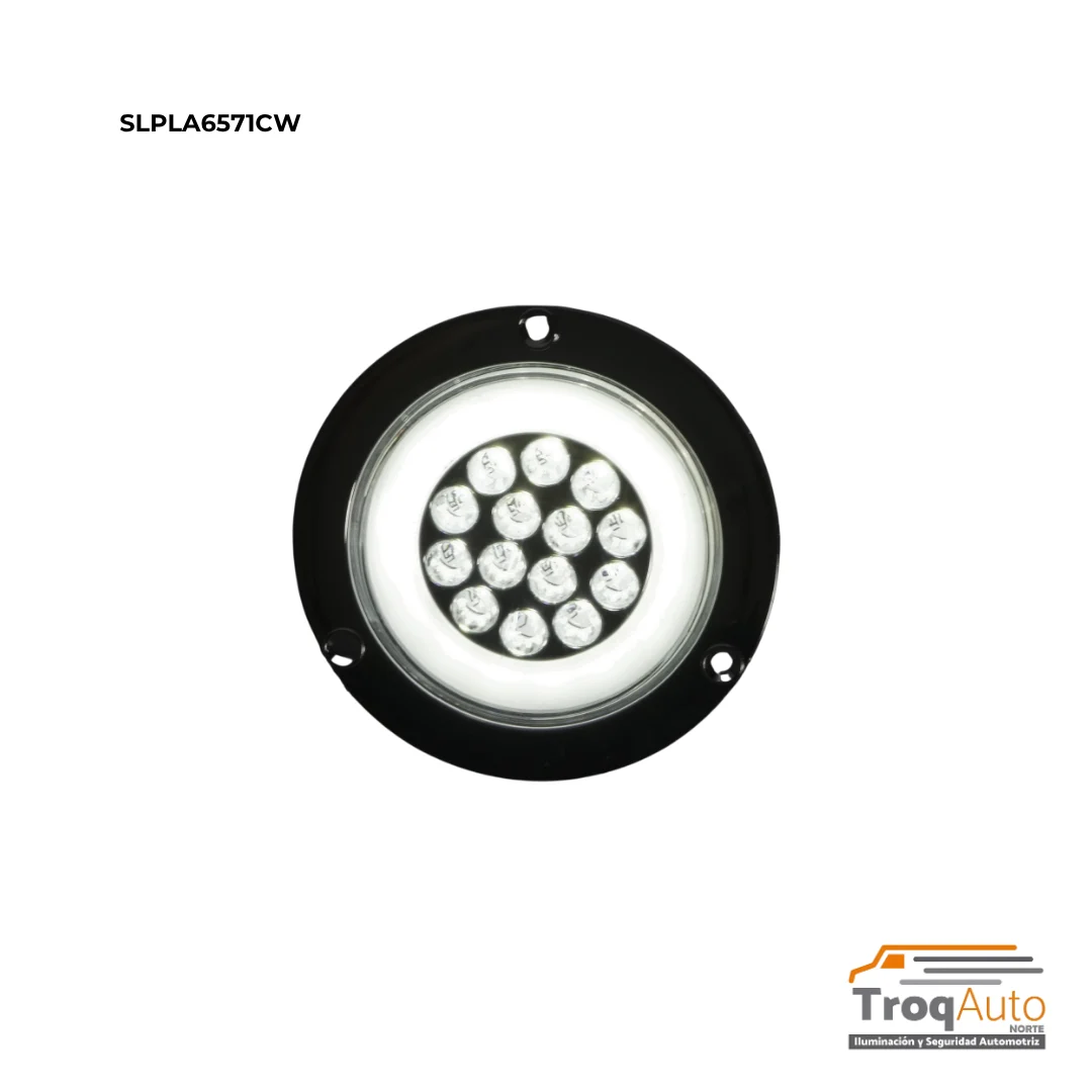 PLAFON OVALADO 14 LEDS Y GEL BLANCO