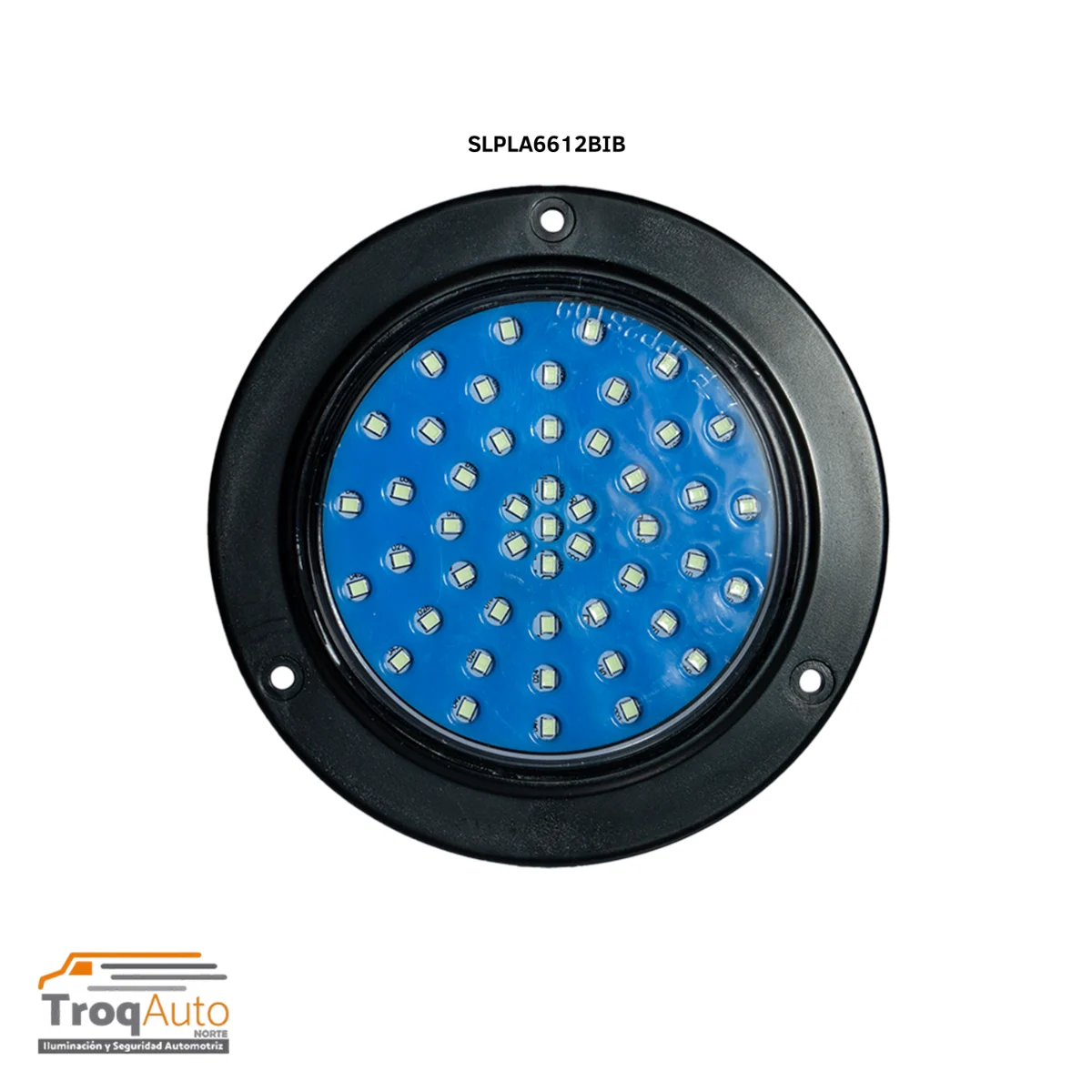 PLAFON 4″ / 48 LEDS 12-24V A-B-E CUB SUP VIDRIO DOT AZUL HIELO