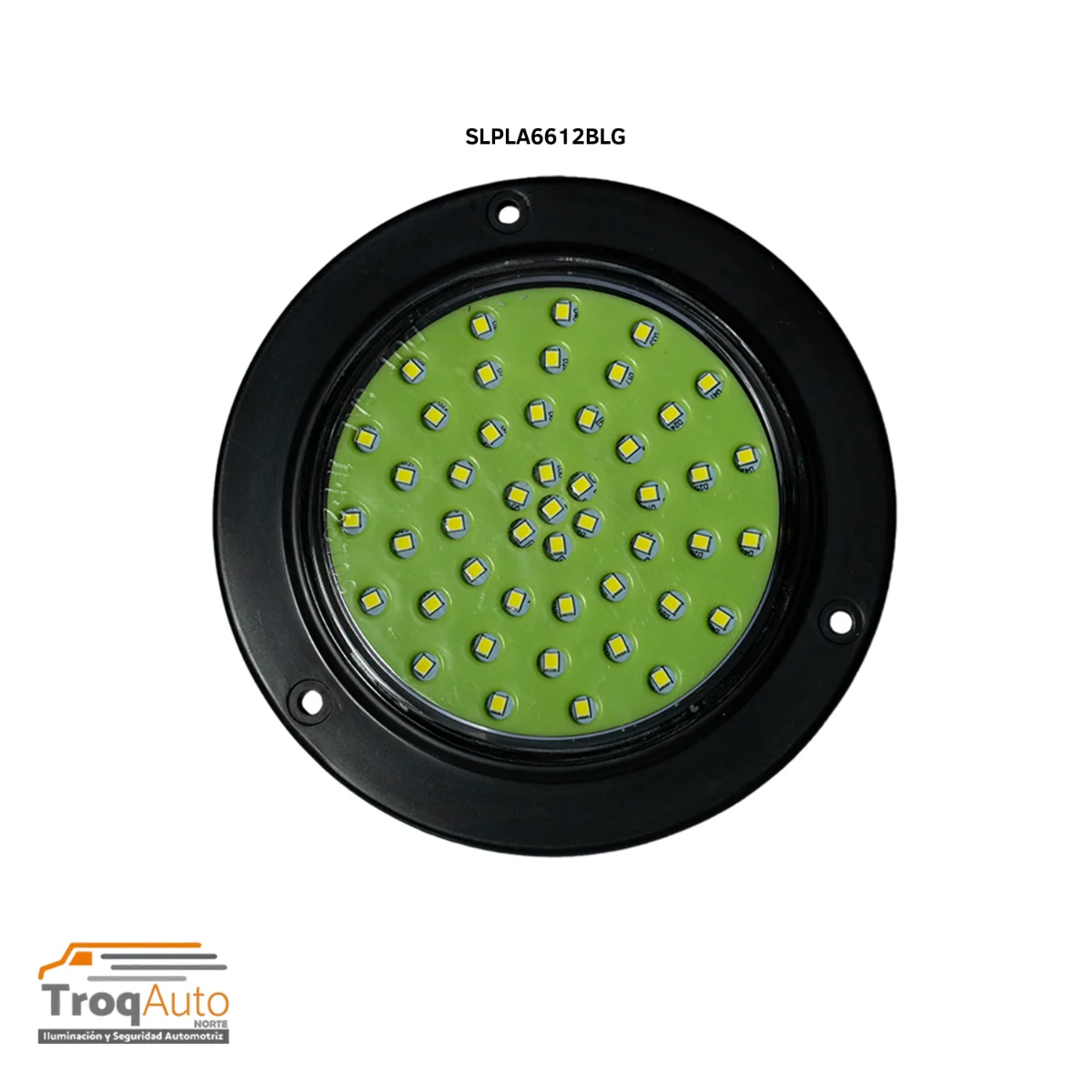 PLAFON 4″ / 48 LEDS A-B-E CUB SUP VIDRIO DOT VERDE LIMÓN