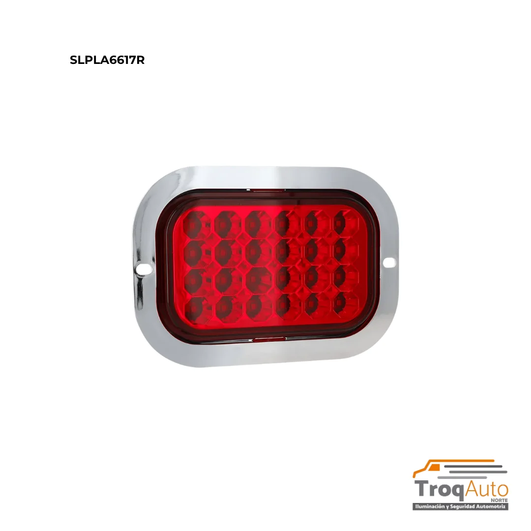 PLAFON 24 LEDS TIPO TROGRIM FIJO + ESTROBO ROJO 12/14V