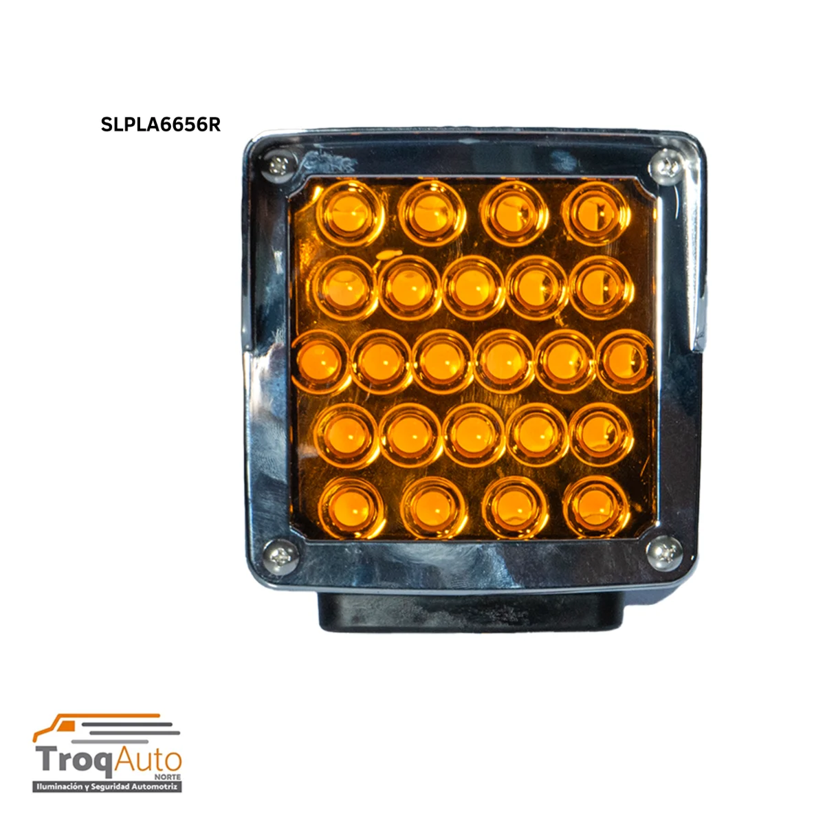 DIRECCIONAL CUADRADA 24 LEDS C/VISERA ESTROBO 12-24V DER