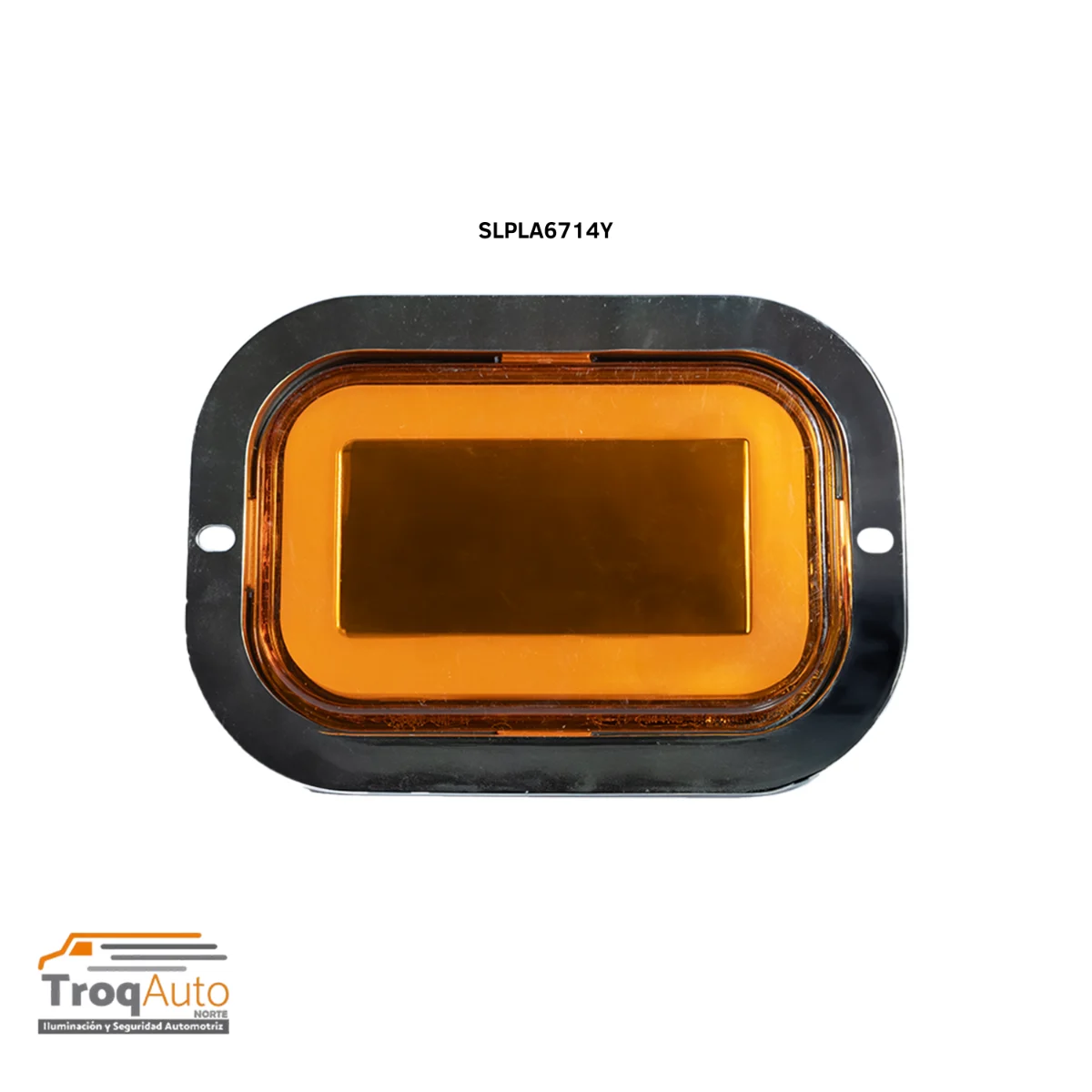 PLAFON CUADRADO EFECTO ESPEJO GEL 12-24V / AMBAR A-B-FLASH