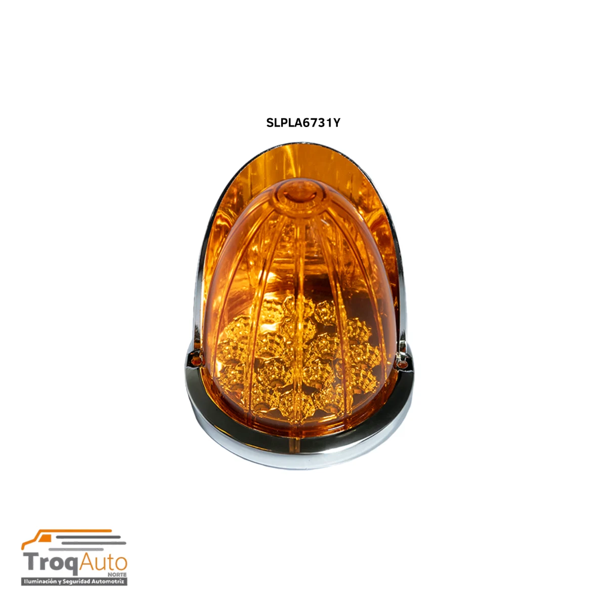 PUNTA ZEPELIN CON VISERA 18 LEDS 12-24V AMBAR / A-B-FLASH